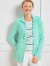 Talbots Modal French Terry Jacket - Fresh Aqua - 1x  In Fresh Aqua