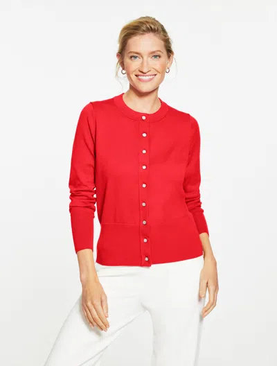 Talbots Plus Size - Occasion Cardigan Sweater - Red - 3x