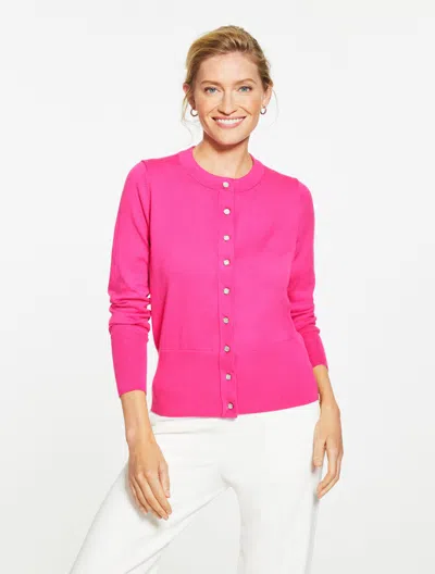 Talbots Plus Size - Occasion Cardigan Sweater - Violet Rose - 1x  In Pink