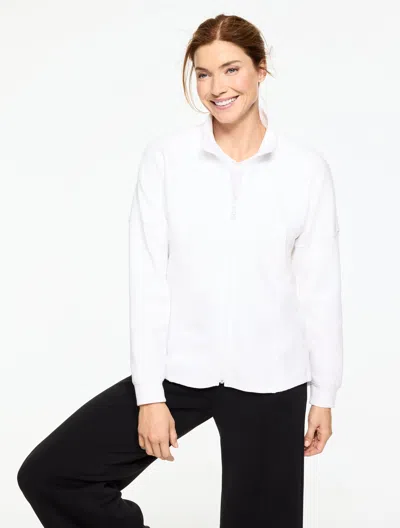 Talbots Plus Size - Ottoman Rib Full-zip Jacket - White - X