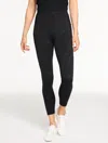 Talbots Plus Size - Out & About Leggings - Linear Floral - Black - 2x  In Black
