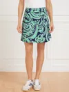 Talbots Plus Size - Out & About Skort - Impressive Paisley - Ink/light Jade - 2x