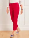 Talbots Plus Size - Perfect Crops Pants - Curvy Fit - Red - 24