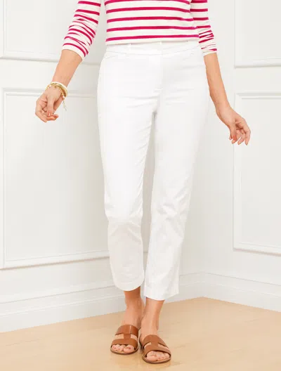 Talbots Plus Size - Perfect Crops Pants - White - 14