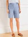 Talbots Plus Petite - Perfect Shorts - Newport Chambray - 9â - Light Blue - 20 - 100% Cotton  In Light Blue