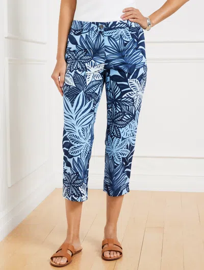 Talbots Plus Size - Perfect Skimmers Pants - Watercolor Botanical - Curvy Fit - Ink/lakeside Blue - 20 Talbo In Ink,lakeside Blue