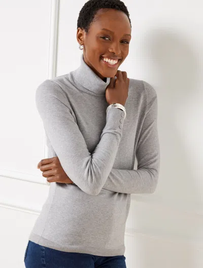 Talbots Plus Size - Perfect Turtleneck - Grey Sky Heather - 2x