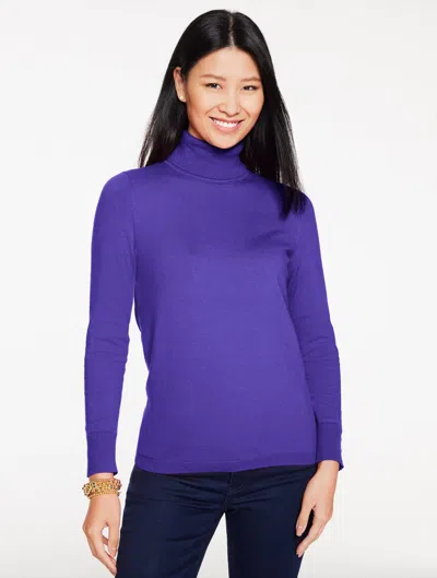 Talbots Plus Size - Perfect Turtleneck Top - Brilliant Purple - X  In Blue