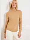Talbots Petite - Perfect Turtleneck - Metallic - Toasted Coconut/gold - Xl  In Toasted Coconut,gold
