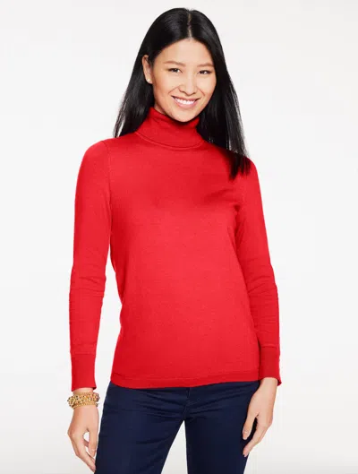 Talbots Plus Size - Perfect Turtleneck Top - Red - X
