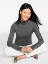 Talbots Plus Size - Perfect Turtleneck Top - Shadow Heather - 3x  In Gray