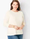 Talbots Long-sleeve Crewneck T-shirt Solid - Ivory - 3x