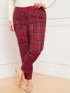 Talbots Plus Exclusive  Hampshire Ankle Pants - Celebrating Plaid - Red - 20 In Red