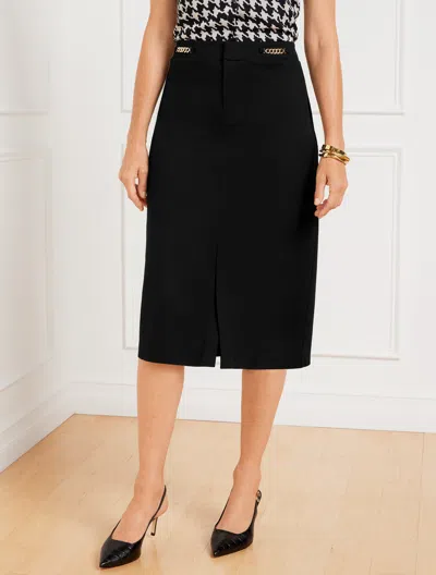 Talbots Plus Size - Ponte Pencil Skirt - Black - 22