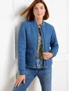 Talbots Plus Size - Quilted Bomber Jacket - Navy Blue Dusk - 2x - 100% Cotton
