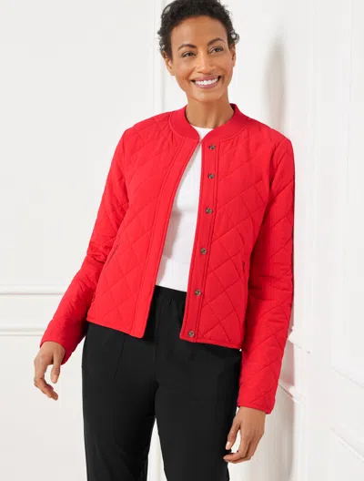 Talbots Plus Size - Quilted Lightweight Jacket - Vivid Red - X
