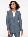Talbots Plus Size - Refined Denim Blazer - Blue - 24  In Blue