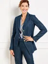 Talbots Plus Petite - Refined Denim Jacket - Ink/white - 22  In Ink,white