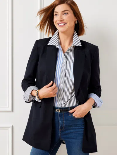 Talbots Plus Size - Relaxed 90s Blazer - Blue - 24