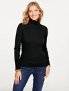Talbots Plus Size - Ribbed Turtleneck Sweater - Black - 3x