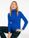 Talbots Plus Size - Ribbed Turtleneck Sweater - Blue Majesty - 3x  In Blue