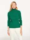 Talbots Plus Size - Ribbed Turtleneck Sweater - Lush Green - 2x