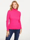 Talbots Plus Size - Ribbed Turtleneck Sweater - Very Berry - 2x  In Pink