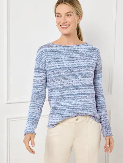 Talbots Plus Petite - Roll Neck Sweater - Vista Blue/navy Dusk - X  In Vista Blue,navy Dusk