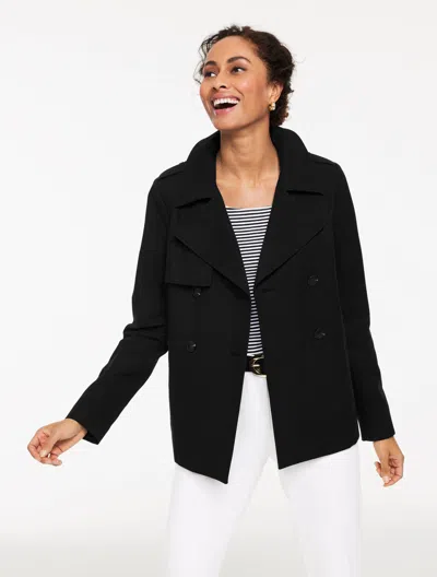 Talbots Plus Size - Short Trench Coat - Black - X