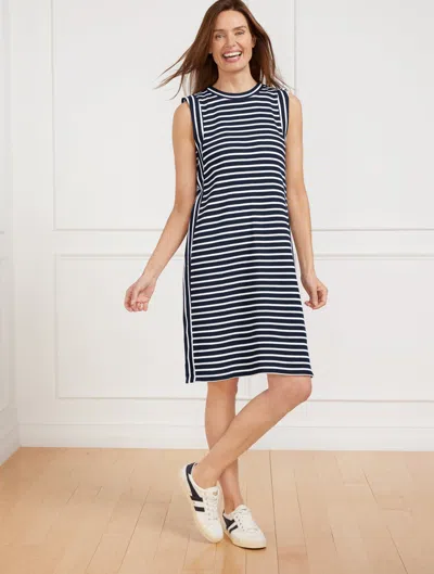 Talbots Plus Size - Sleeveless Dress - Ace Stripe - Indigo Blue/white - 1x