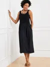 Talbots Plus Size - Sleeveless Mixed Media Dress - Black - 3x