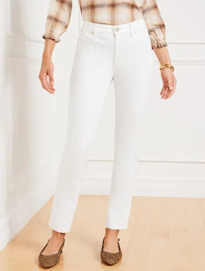 Talbots Slim Ankle Jeans - Curvy Fit - White - 18