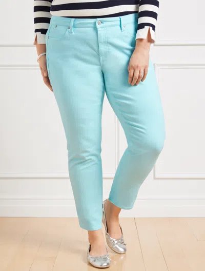 Talbots Slim Ankle Jeans - Garment Dye - Aqua Blue - 22