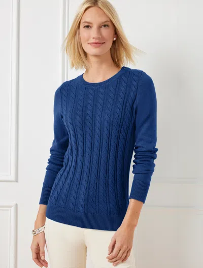 Talbots Soft Cable Knit Crewneck Sweater - Radiant Sapphire - 2x