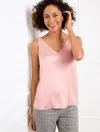 Talbots Soft Satin Charmeuse Tank Top - Warm Blush - 3x  In Warm Blush