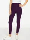 Talbots Plus Size - Soft Stretch Ribbed High Waist Leggings - Purple Garnet - 2x