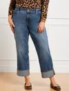 Talbots Plus Size - Straight Ankle Cuff Jeans - Viola Wash - 20  In Viola Wash