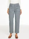 Talbots Plus Size - Straight Ankle Jeans - Railroad Stripe - Indigo/white - 18  In Multi