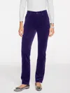 Talbots Plus Size - Straight Leg Stretch Corduroy Pants - Curvy Fit - Dark Aubergine - 14  In Purple
