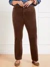 Talbots Plus Size - Stretch Corduroy Flare Leg Pants - Dark Walnut - 24