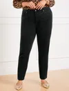Talbots Plus Size - Stretch Corduroy Straight Leg Pants - Solids - Curvy Fit - Black - 24