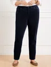 Talbots Plus Size - Stretch Corduroy Straight Leg Pants - Solids - Curvy Fit - Blue - 20