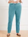 Talbots Plus Size - Stretch Corduroy Straight Leg Pants - Solids - Curvy Fit - Blue Haze - 24