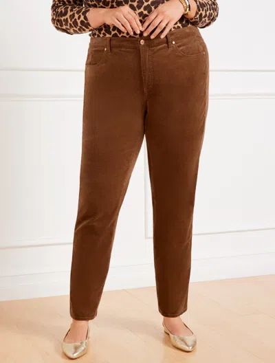 Talbots Plus Size - Stretch Corduroy Straight Leg Pants - Solids - Curvy Fit - Caramel - 24