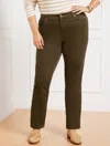 Talbots Plus Size - Stretch Corduroy Straight Leg Pants - Solids - Curvy Fit - Deep Moss - 24