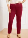 Talbots Plus Size - Stretch Corduroy Straight Leg Pants - Solids - Curvy Fit - Pomegranate - 22