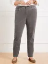 Talbots Plus Size - Stretch Corduroy Straight Leg Pants - Solids - Curvy Fit - Wren Grey - 24