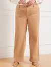 Talbots Plus Size - Stretch Corduroy Wide Leg Pants - Toasted Coconut - 24