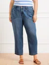 TALBOTS PLUS SIZE - SUMMERWEIGHT STRAIGHT ANKLE JEANS - FRANKLIN WASH - 18 TALBOTS