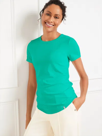 Talbots Plus Size - Supersoft Jersey Short Sleeve T-shirt - Park Green - 3x